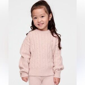 Baby GAP Light‎ Pink Cable Knit Sweater Soft Girls Size 5